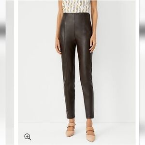 Ann Taylor Faux Leather Ankle Leght Leggings